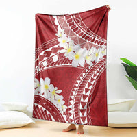 Polynesian Vintage Floral Blanket Scarlet Motifs - Polynesian Pride