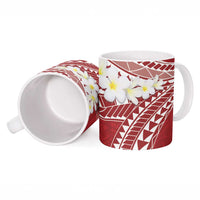 Polynesian Vintage Floral Ceramic Mug Scarlet Motifs LT7 - Polynesian Pride