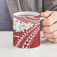 Polynesian Vintage Floral Ceramic Mug Scarlet Motifs LT7 - Polynesian Pride