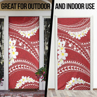 Polynesian Vintage Floral Door Cover Scarlet Motifs LT7 - Polynesian Pride
