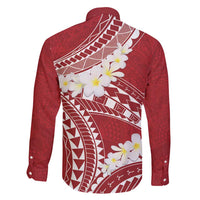 Polynesian Vintage Floral Family Matching Mermaid Dress and Hawaiian Shirt Scarlet Motifs - Polynesian Pride