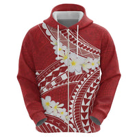 Polynesian Vintage Floral Hoodie Scarlet Motifs - Polynesian Pride