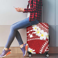 Polynesian Vintage Floral Luggage Cover Scarlet Motifs - Polynesian Pride