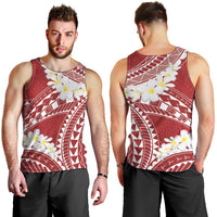 Polynesian Vintage Floral Men Tank Top Scarlet Motifs LT7 - Polynesian Pride