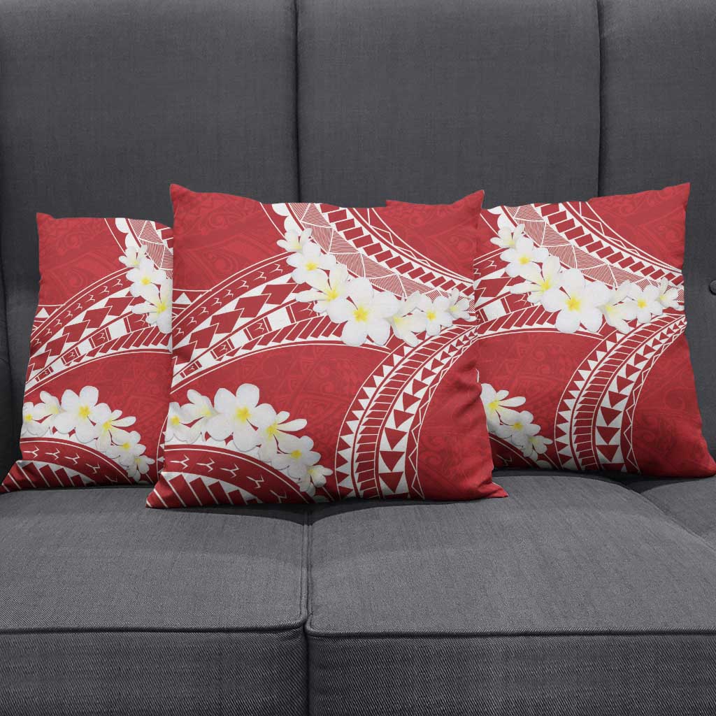 Polynesian Vintage Floral Pillow Cover Scarlet Motifs - Polynesian Pride