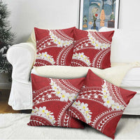 Polynesian Vintage Floral Pillow Cover Scarlet Motifs - Polynesian Pride