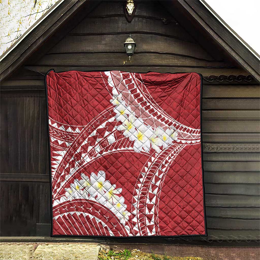 Polynesian Vintage Floral Quilt Scarlet Motifs - Polynesian Pride