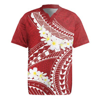 Polynesian Vintage Floral Rugby Jersey Scarlet Motifs LT7 Scarlet - Polynesian Pride