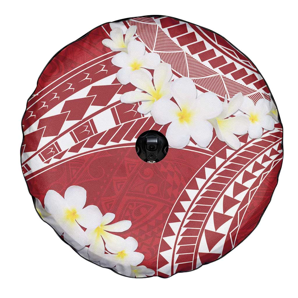 Polynesian Vintage Floral Spare Tire Cover Scarlet Motifs - Polynesian Pride
