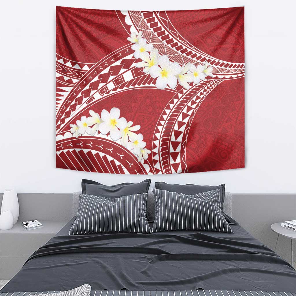 Polynesian Vintage Floral Tapestry Scarlet Motifs - Polynesian Pride
