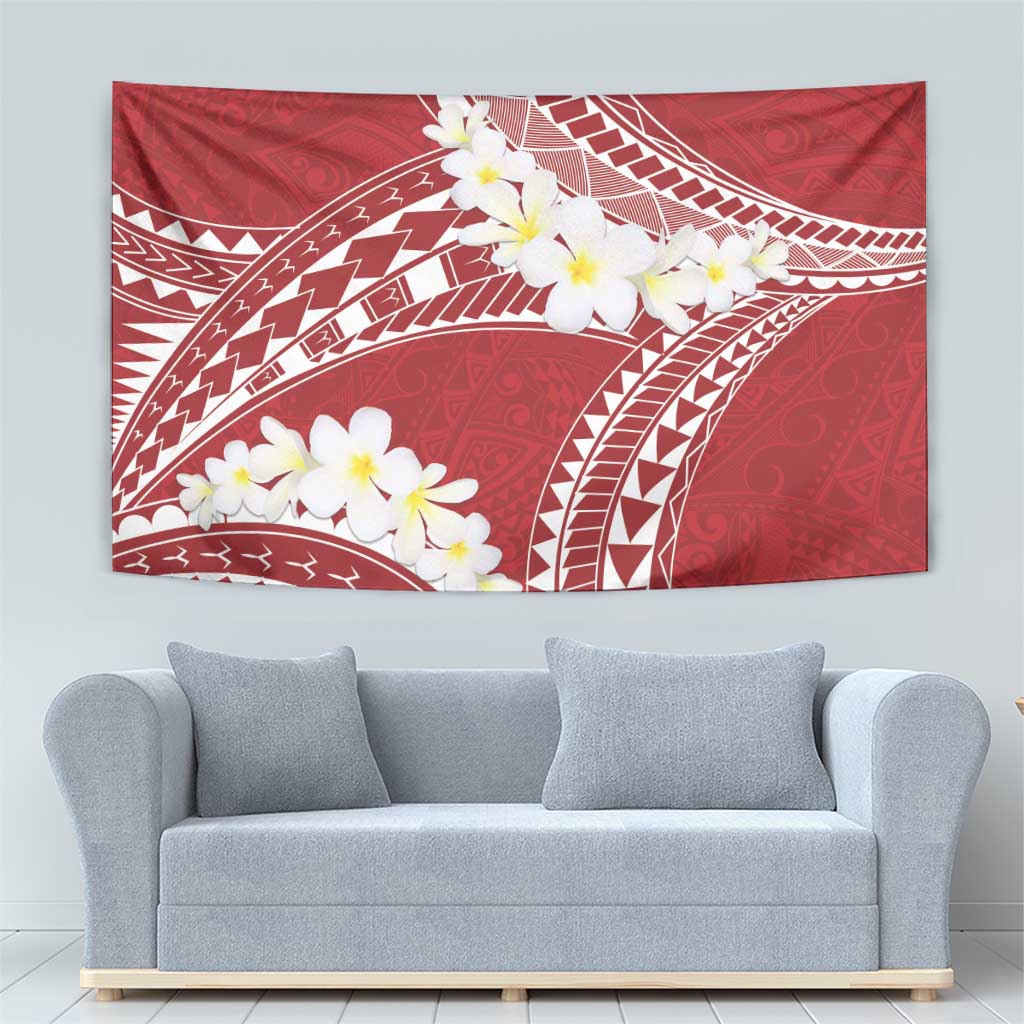 Polynesian Vintage Floral Tapestry Scarlet Motifs - Polynesian Pride