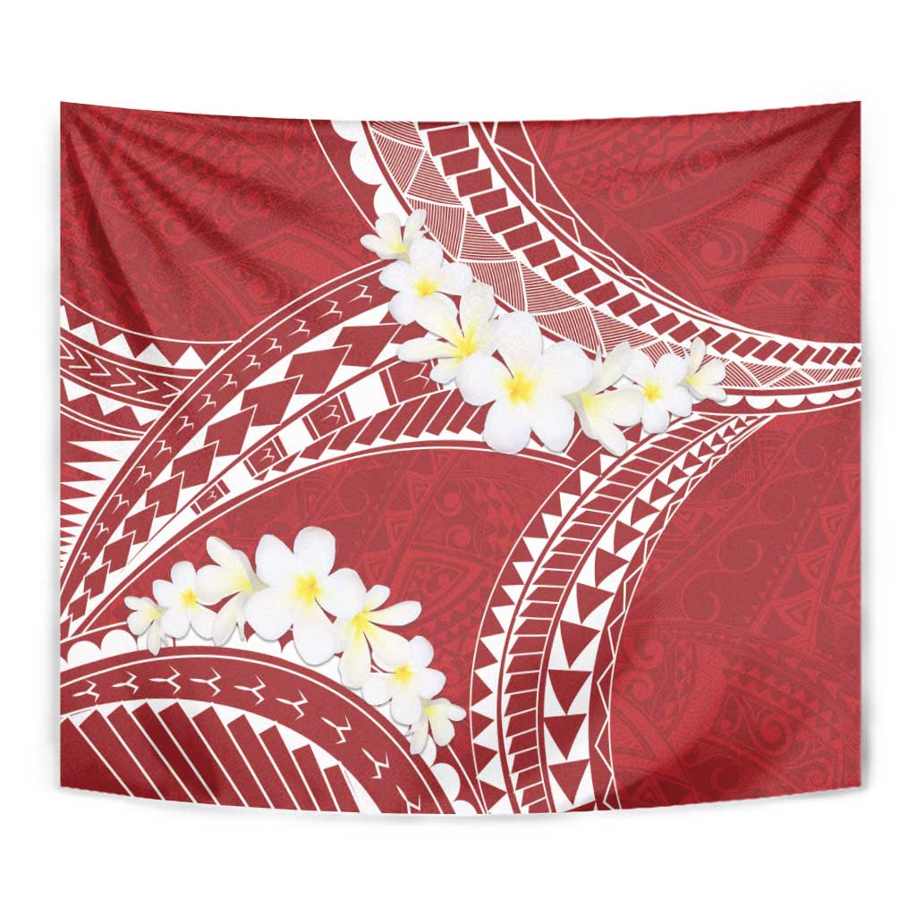 Polynesian Vintage Floral Tapestry Scarlet Motifs - Polynesian Pride