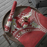 Polynesian Vintage Floral Wrapping Paper Scarlet Motifs LT7 - Polynesian Pride