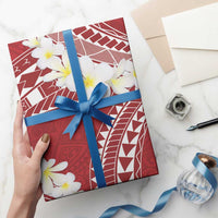 Polynesian Vintage Floral Wrapping Paper Scarlet Motifs LT7 - Polynesian Pride