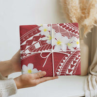 Polynesian Vintage Floral Wrapping Paper Scarlet Motifs LT7 - Polynesian Pride