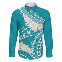 Polynesian Vintage Floral Family Matching Summer Maxi Dress and Hawaiian Shirt Teal Motifs - Polynesian Pride