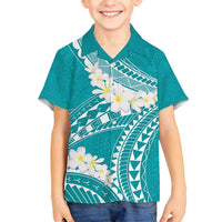 Polynesian Vintage Floral Family Matching Tank Maxi Dress and Hawaiian Shirt Teal Motifs - Polynesian Pride