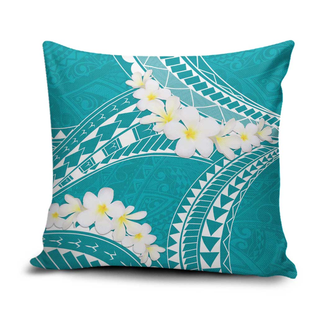 Polynesian Vintage Floral Pillow Cover Teal Motifs - Polynesian Pride