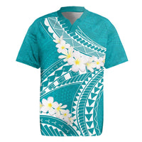 Polynesian Vintage Floral Rugby Jersey Teal Motifs LT7 Teal - Polynesian Pride