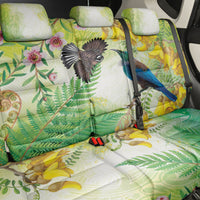 New Zealand Maori Mahuru Back Car Seat Cover Tui With Pikawakawa Spring Colors LT7 - Polynesian Pride