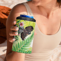 New Zealand Maori Mahuru 4 in 1 Can Cooler Tumbler Tui With Pikawakawa Spring Colors LT7 - Polynesian Pride