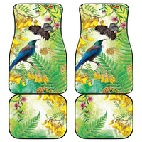 New Zealand Maori Mahuru Car Mats Tui With Pikawakawa Spring Colors LT7 - Polynesian Pride