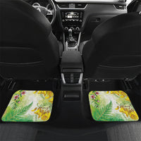 New Zealand Maori Mahuru Car Mats Tui With Pikawakawa Spring Colors LT7 Set 2pcs - Back Multicolor - Polynesian Pride