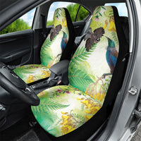 New Zealand Maori Mahuru Car Seat Cover Tui With Pikawakawa Spring Colors LT7 - Polynesian Pride