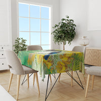 New Zealand Maori Mahuru Tablecloth Tui With Pikawakawa Spring Colors LT7 - Polynesian Pride