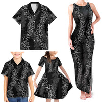 Hawaii Plumeria Lei Family Matching Tank Maxi Dress and Hawaiian Shirt Aloha Festive Vibe