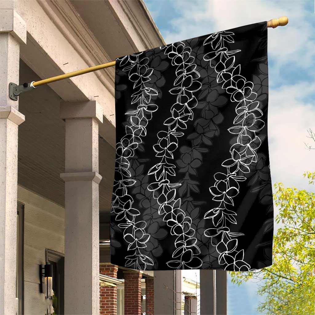 Hawaii Plumeria Lei Garden Flag Aloha Festive Vibe LT7 House Flag Black - Polynesian Pride