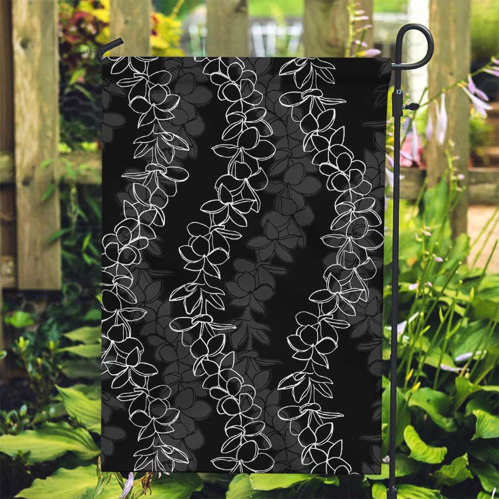 Hawaii Plumeria Lei Garden Flag Aloha Festive Vibe LT7 Garden Flag Black - Polynesian Pride