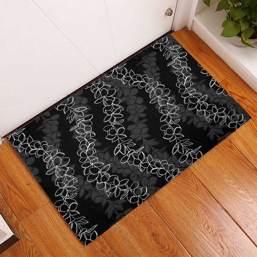Hawaii Plumeria Lei Rubber Doormat Aloha Festive Vibe LT7 - Polynesian Pride