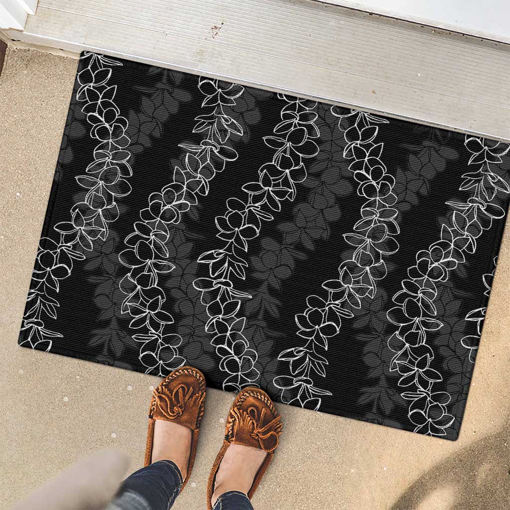 Hawaii Plumeria Lei Rubber Doormat Aloha Festive Vibe LT7 - Polynesian Pride