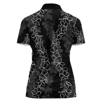 Hawaii Plumeria Lei Women Polo Shirt Aloha Festive Vibe