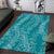 Hawaii Plumeria Lei Area Rug Aloha Festive Vibe - Teal