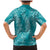 Hawaii Plumeria Lei Family Matching Mermaid Dress and Hawaiian Shirt Aloha Festive Vibe - Teal