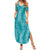 Hawaii Plumeria Lei Family Matching Summer Maxi Dress and Hawaiian Shirt Aloha Festive Vibe - Teal