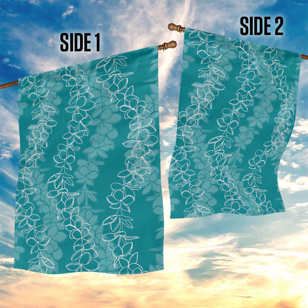 Hawaii Plumeria Lei Garden Flag Aloha Festive Vibe - Teal LT7 - Polynesian Pride