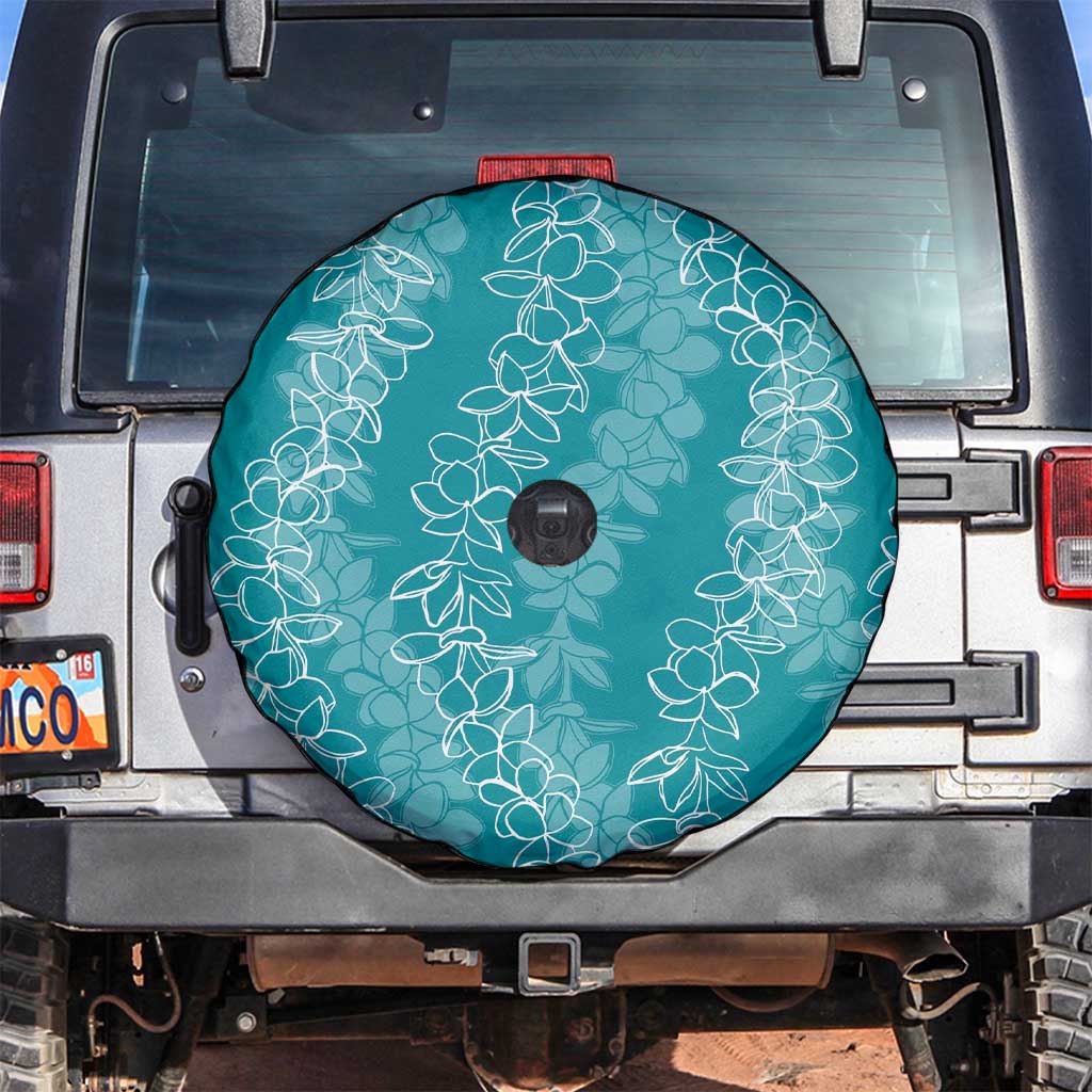 Hawaii Plumeria Lei Spare Tire Cover Aloha Festive Vibe - Teal