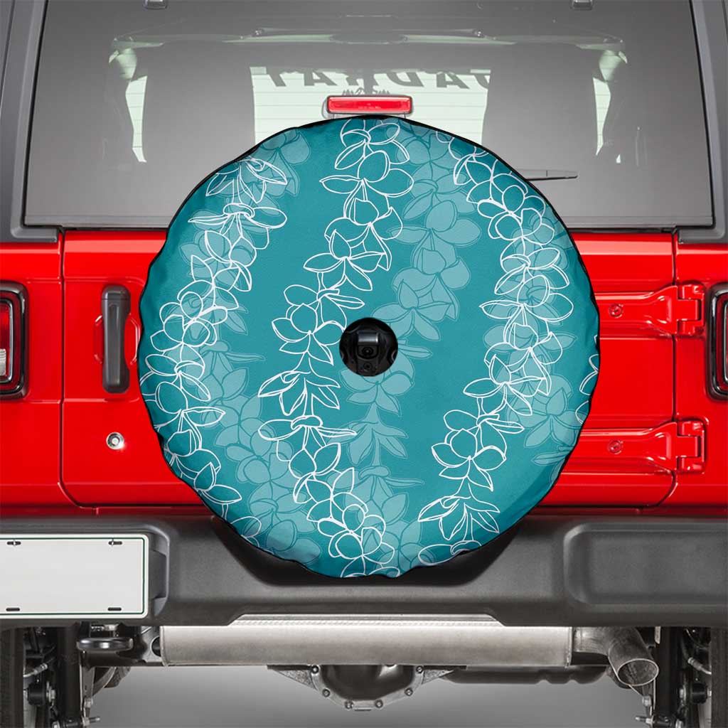 Hawaii Plumeria Lei Spare Tire Cover Aloha Festive Vibe - Teal LT7 - Polynesian Pride