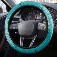 Hawaii Plumeria Lei Steering Wheel Cover Aloha Festive Vibe - Teal LT7 - Polynesian Pride
