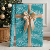 Hawaii Plumeria Lei Wrapping Paper Aloha Festive Vibe - Teal LT7 - Polynesian Pride
