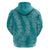 Hawaii Plumeria Lei Zip Hoodie Aloha Festive Vibe - Teal