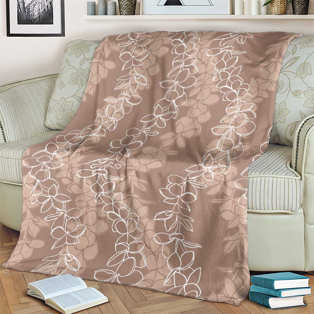 Hawaii Plumeria Lei Blanket Aloha Festive Vibe - Beige LT7 - Polynesian Pride