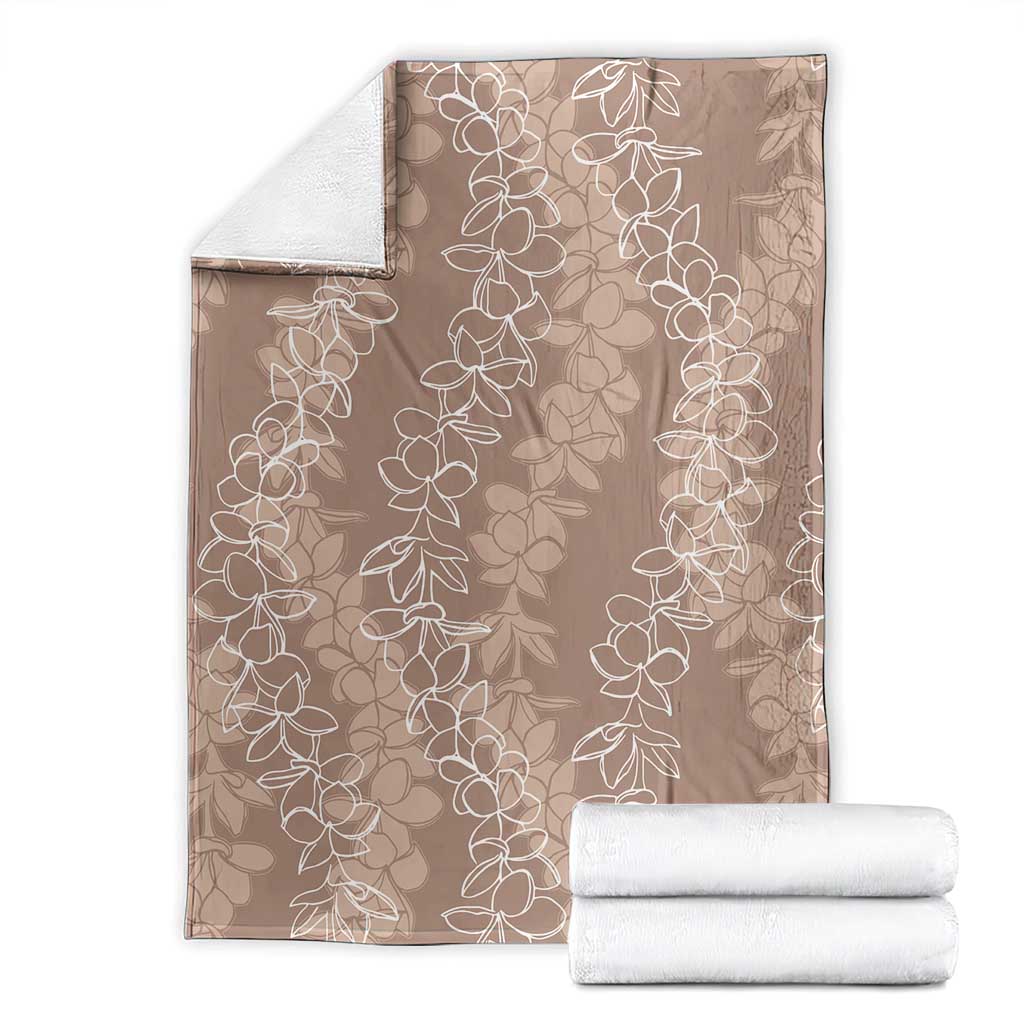 Hawaii Plumeria Lei Blanket Aloha Festive Vibe - Beige LT7 - Polynesian Pride