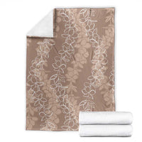 Hawaii Plumeria Lei Blanket Aloha Festive Vibe - Beige LT7 - Polynesian Pride
