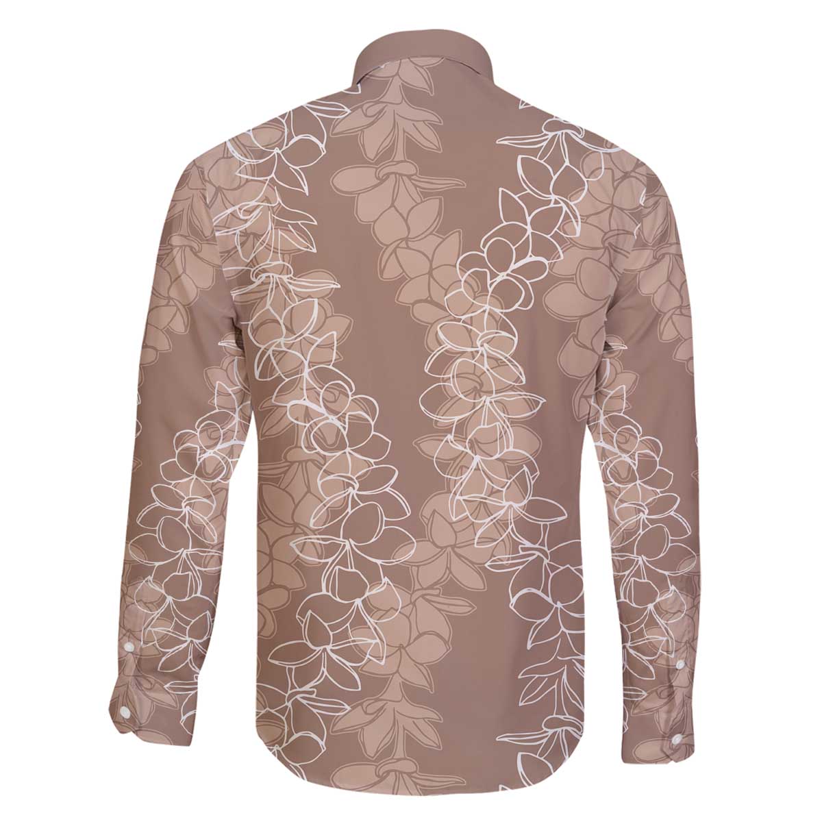 Hawaii Plumeria Lei Family Matching Off Shoulder Short Dress and Hawaiian Shirt Aloha Festive Vibe - Beige