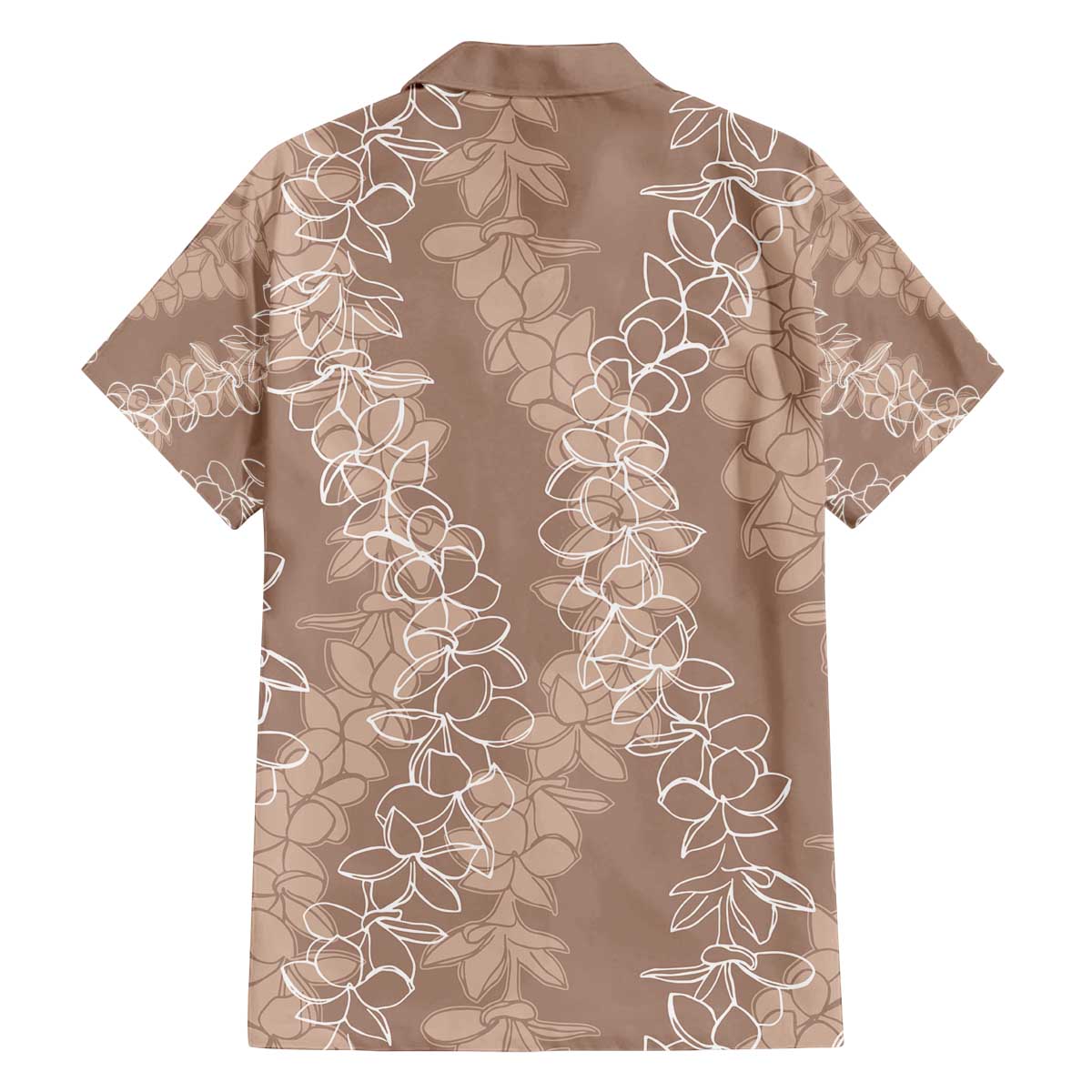 Hawaii Plumeria Lei Family Matching Puletasi and Hawaiian Shirt Aloha Festive Vibe - Beige