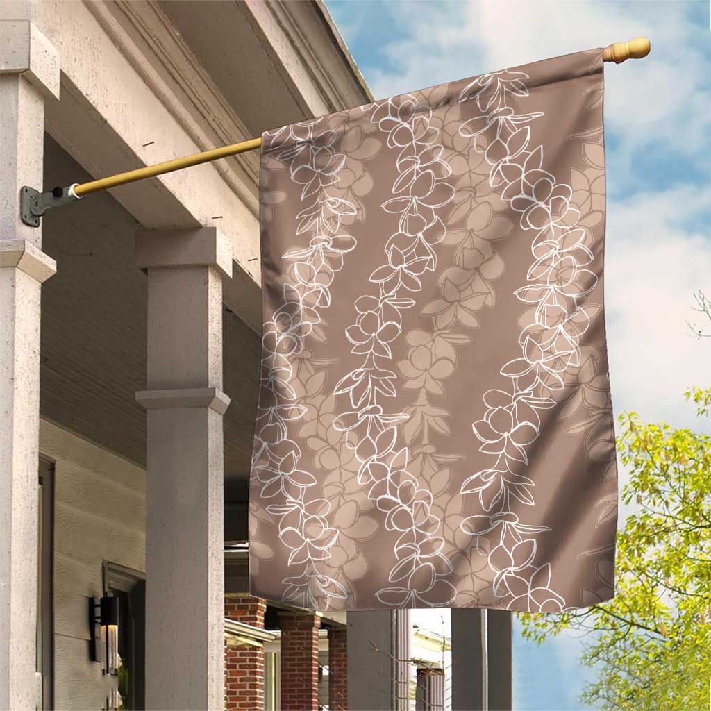 Hawaii Plumeria Lei Garden Flag Aloha Festive Vibe - Beige LT7 House Flag Beige - Polynesian Pride